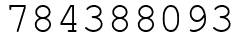 Число 784388093.