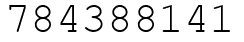 Число 784388141.