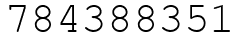 Число 784388351.