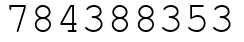 Число 784388353.