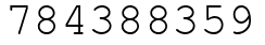 Число 784388359.