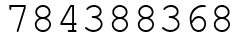Число 784388368.