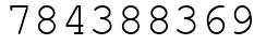 Число 784388369.