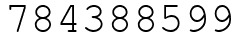Число 784388599.
