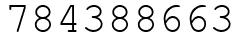 Число 784388663.