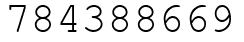 Число 784388669.
