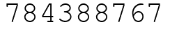 Число 784388767.