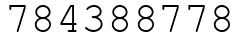 Число 784388778.