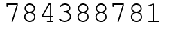 Число 784388781.