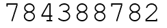 Число 784388782.