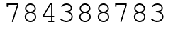 Число 784388783.