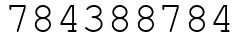 Число 784388784.