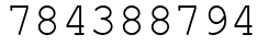 Число 784388794.