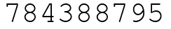 Число 784388795.