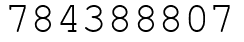 Число 784388807.