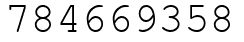 Число 784669358.