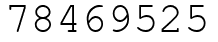 Число 78469525.