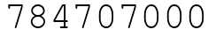 Число 784707000.