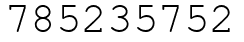 Число 785235752.