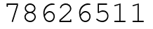 Число 78626511.