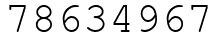 Число 78634967.