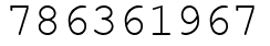 Число 786361967.