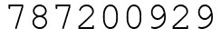 Число 787200929.