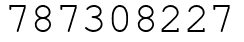 Число 787308227.