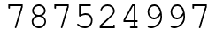 Число 787524997.