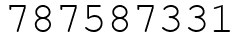 Число 787587331.