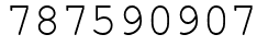Число 787590907.