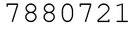 Число 7880721.