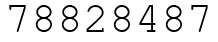 Число 78828487.