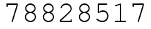 Число 78828517.