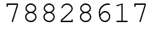 Число 78828617.