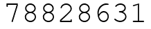 Число 78828631.