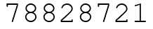 Число 78828721.