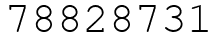 Число 78828731.