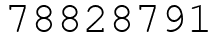 Число 78828791.