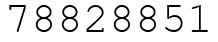 Число 78828851.