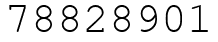 Число 78828901.