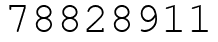 Число 78828911.