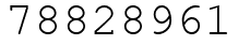 Число 78828961.