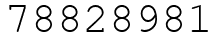 Число 78828981.