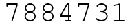 Число 7884731.