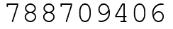 Число 788709406.