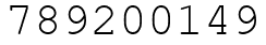 Число 789200149.
