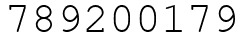 Число 789200179.