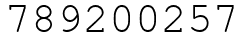 Число 789200257.