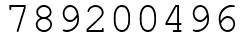 Число 789200496.